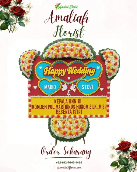 Papan Bunga Pernikahan Sidabowa